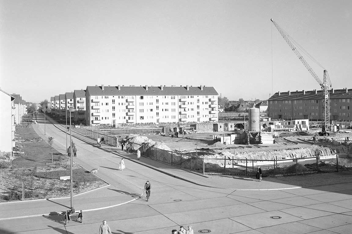 Ansicht der Baustelle auf dem Ziekowkiez