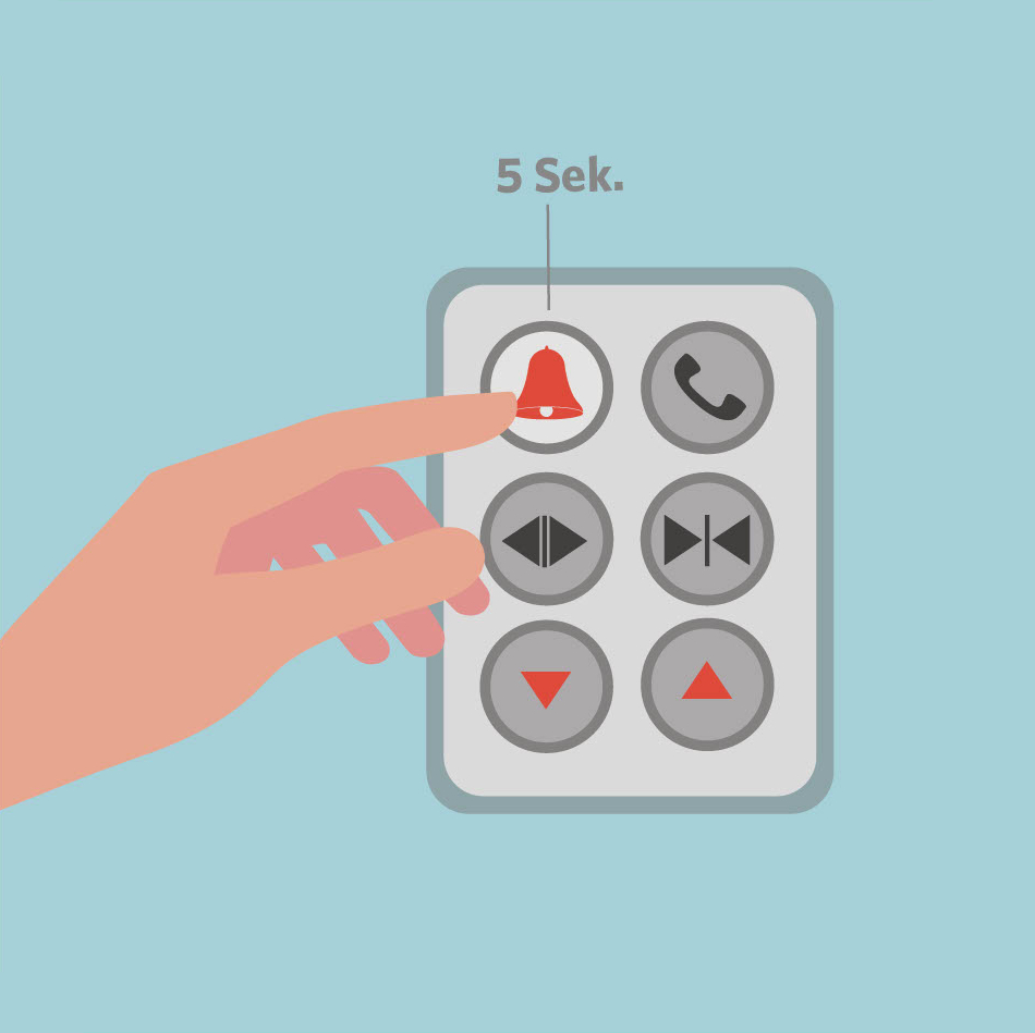 Illustration Hand drückt Notruf-Taste in einem Aufzug. Illustration Hand drückt Notruf-Taste in einem Aufzug.