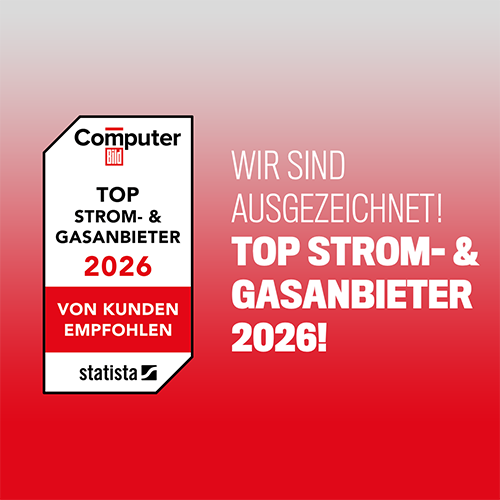 Auszeichnung von Computer Bild für Top Strom- und Gasanbieter 2026