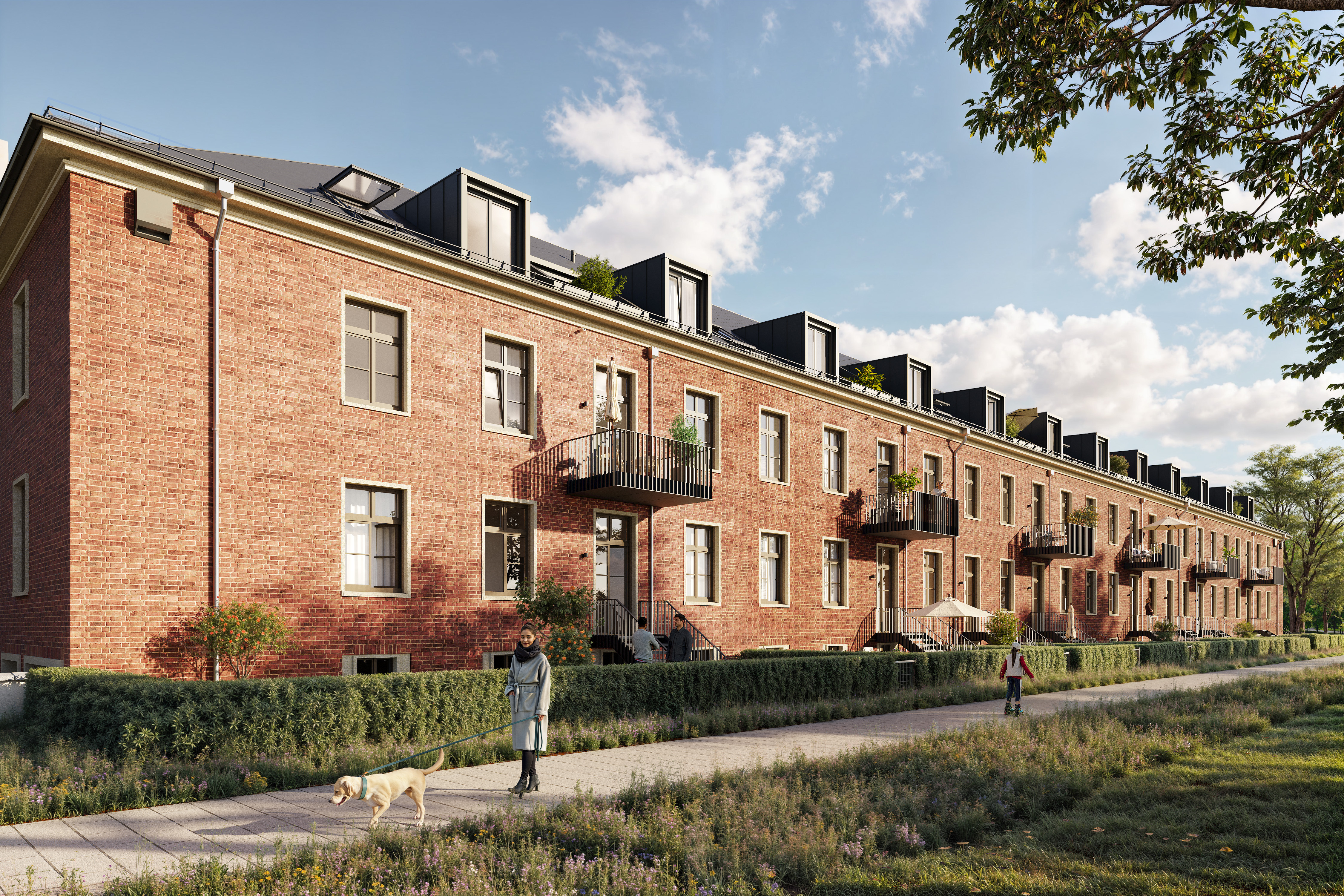 Quartier Lillestad Visualisierung Außenansicht