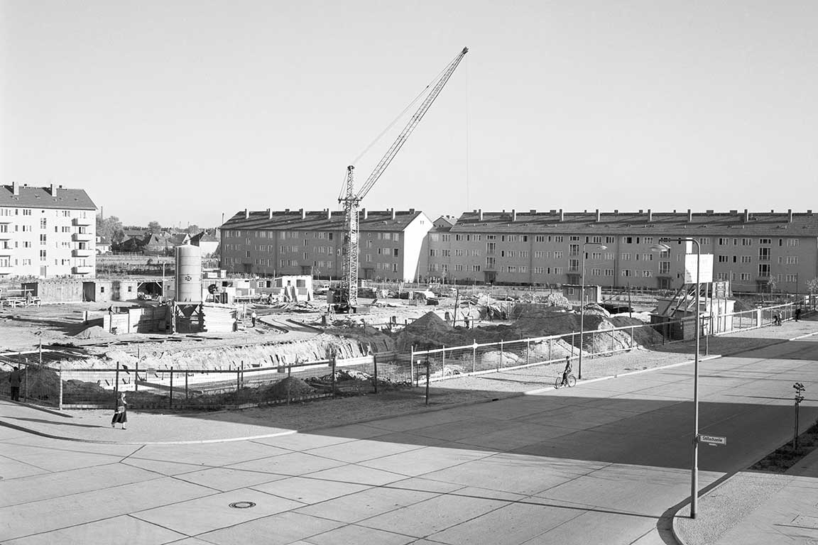 Ansicht der Baustelle auf dem Ziekowkiez