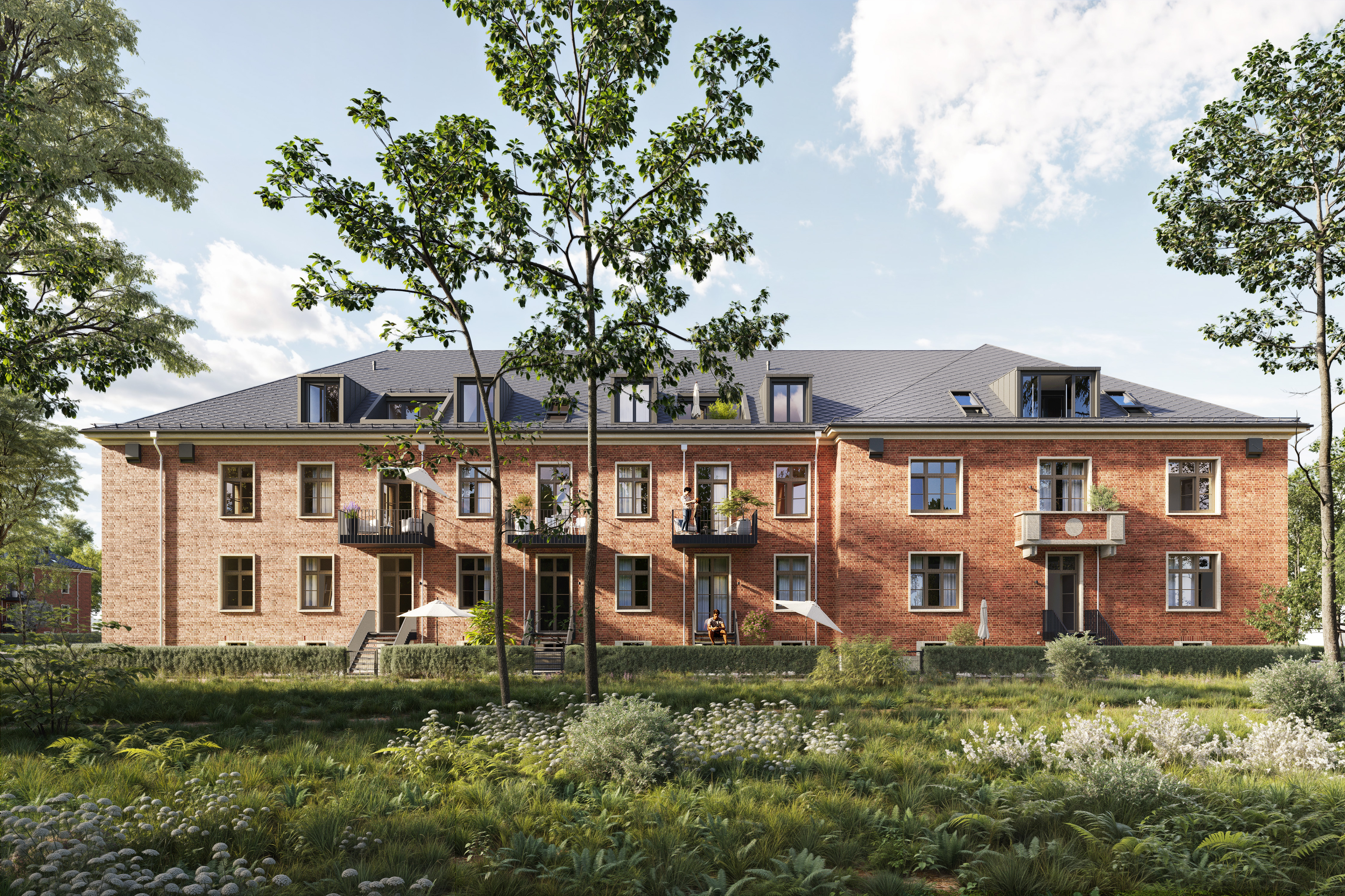 Quartier Lillestad Visualisierung Außenansicht Quartier Lillestad Visualisierung Außenansicht