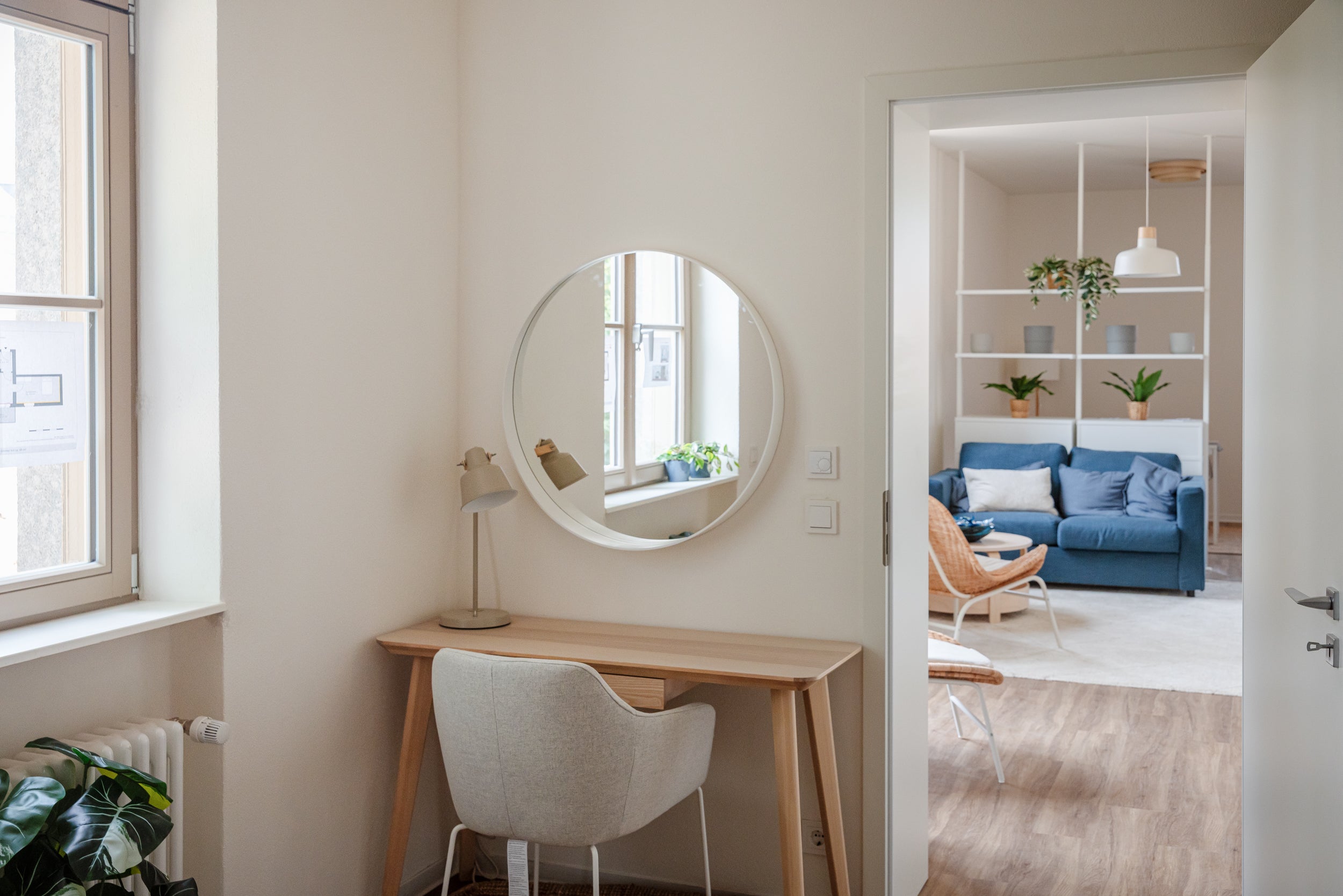 Arbeitsplatz im Schlafzimmer